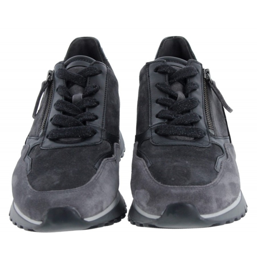 Women'S Gabor | Hollywell 36.378 Trainers - Dark Grey Suede