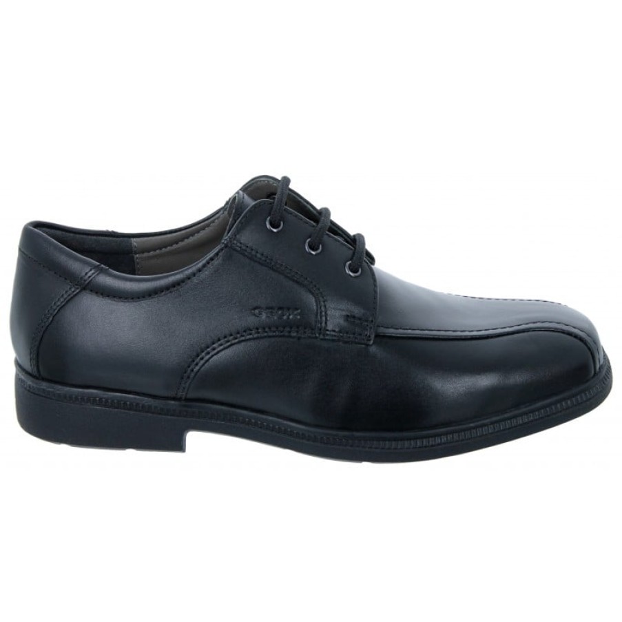 Children'S Geox Boys School Shoes | Federico H J52D1H School Shoes - Black Leather