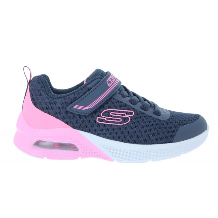 Children'S Skechers Girls Trainers | Microspec Max 302343L Trainers - Navy