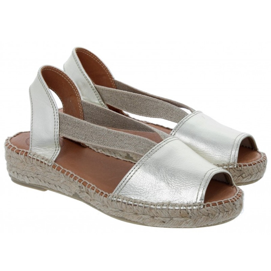 Women'S Toni Pons | Etna Espadrille Sandals - Platinum Leather