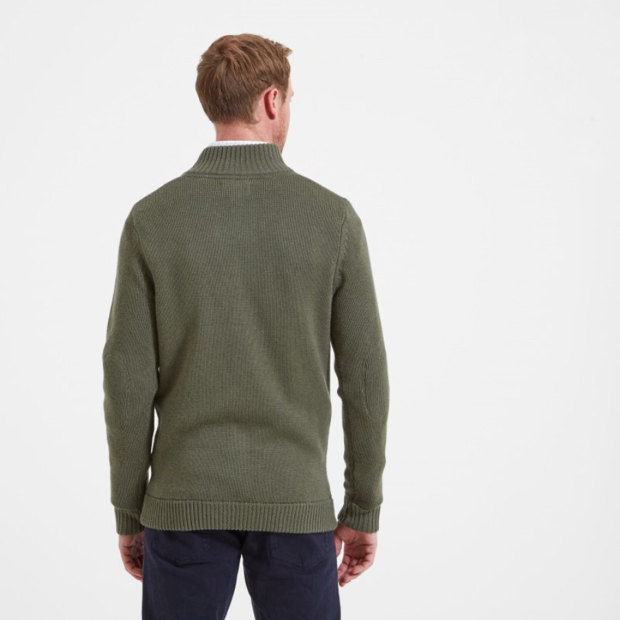 Men'S Schoffel | Kenmore Lambswool Mix Jumper 3000 - Moss