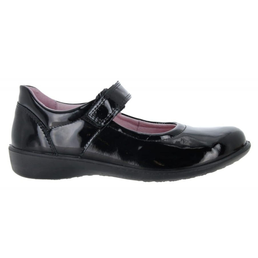 Children'S Ricosta Girls School Shoes | Beth 8500103 School Shoes - Black Patent