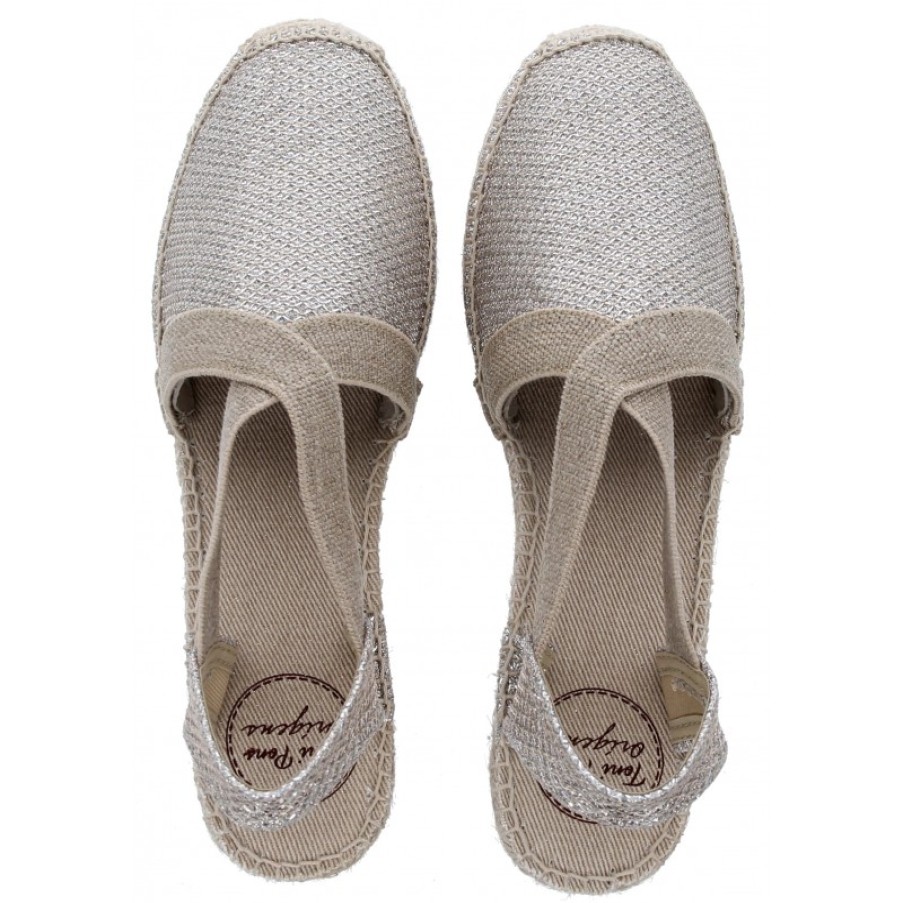 Women'S Toni Pons | Triton Wedge Espadrilles - Platinum Cotton