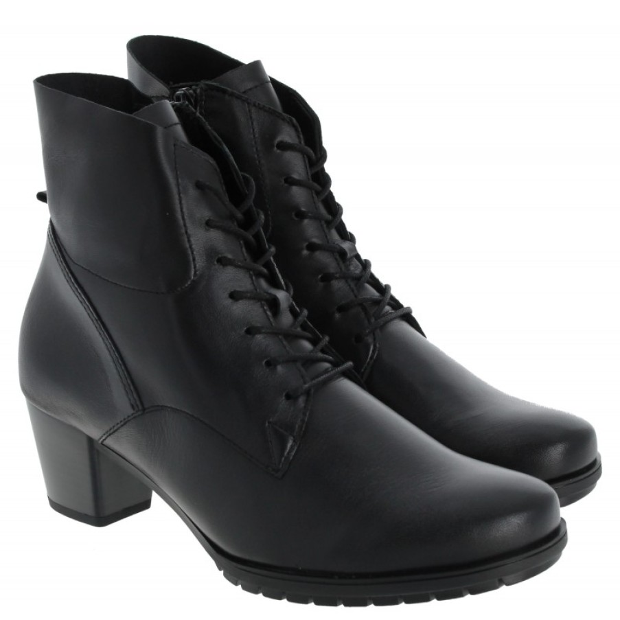 Women'S Gabor | Optimum 36.605 Ankle Boots - Black Leather