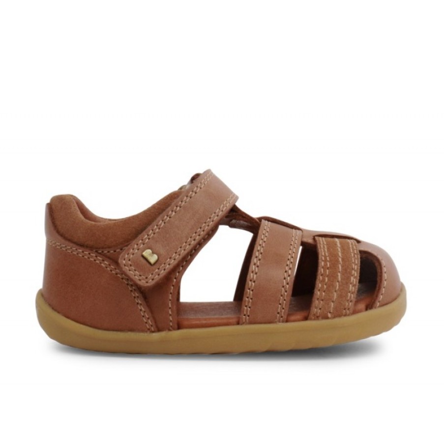 Children'S Bobux Boys First Shoes | Step Up Roam 7292 Closed Toe Sandals - Caramel