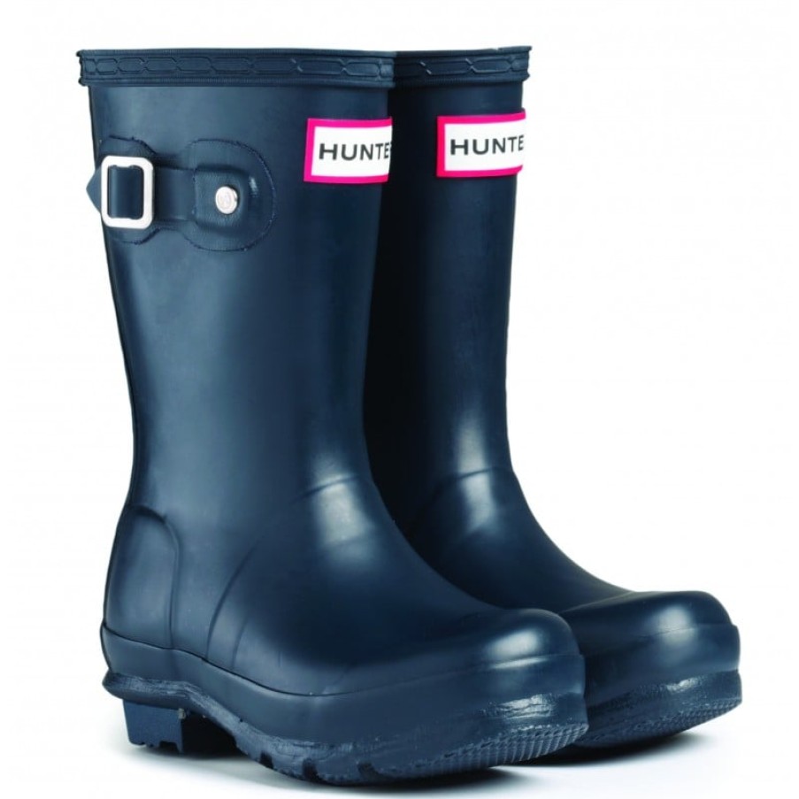 Children'S Hunter Boys Wellington Boots | Original Kids Kft5000Rma Wellies - Navy