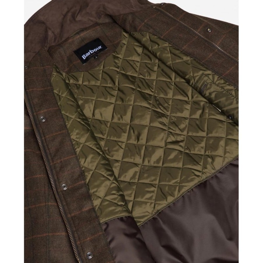 Men'S Barbour | Beaconsfield Wool Jacket Mwo0278 - Burnhill Brown Check