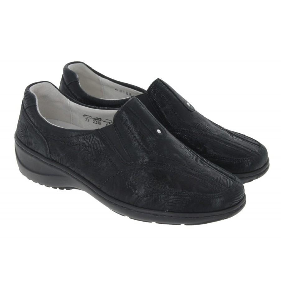 Women'S Waldlaufer | Kya 607504 Shoes - Black Leather