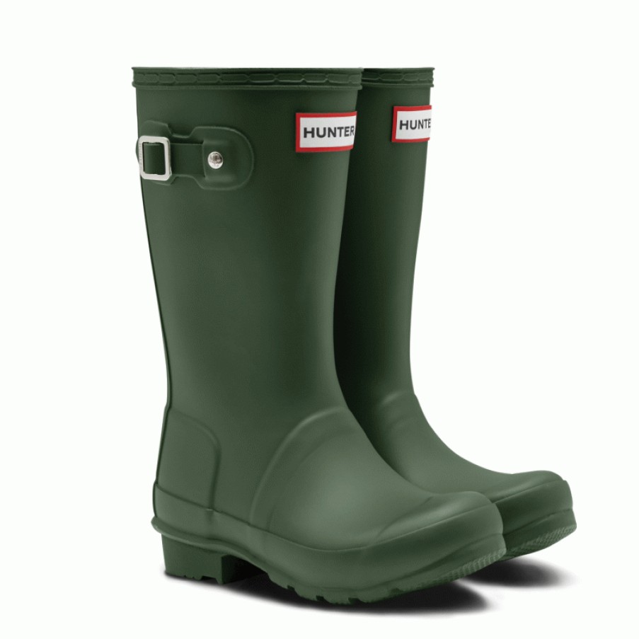 Children'S Hunter Boys Wellington Boots | Original Kids Kft5000Rma Wellies - Green