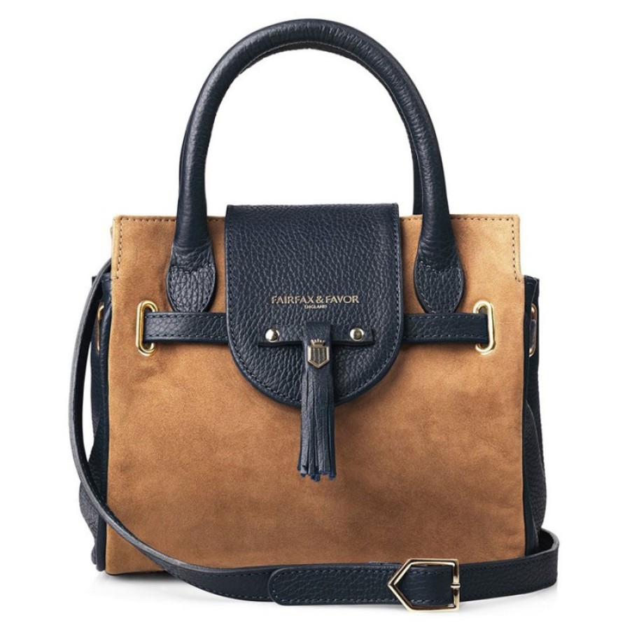 Women'S Fairfax and Favor | Fairfax & Favor Mini Windsor Handbag - Tan/Navy