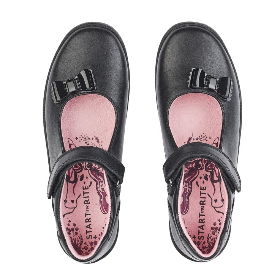 Children'S Start-Rite Girls School Shoes | Giggle School Shoes - Black Leather