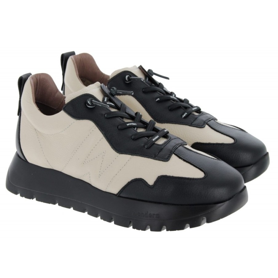 Women'S Wonders | A-2450 Trainers - Black Leather