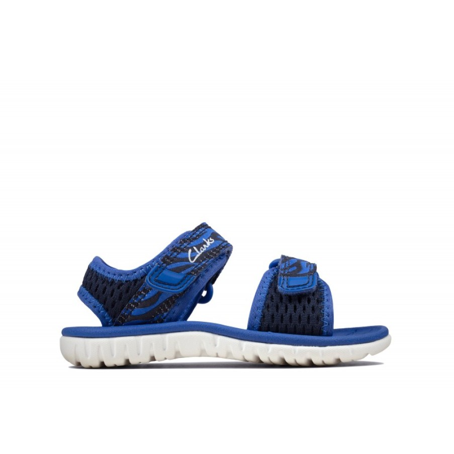 Children'S Clarks Boys Sandals | Surfing Tide Toddler Sandals - Navy Combi