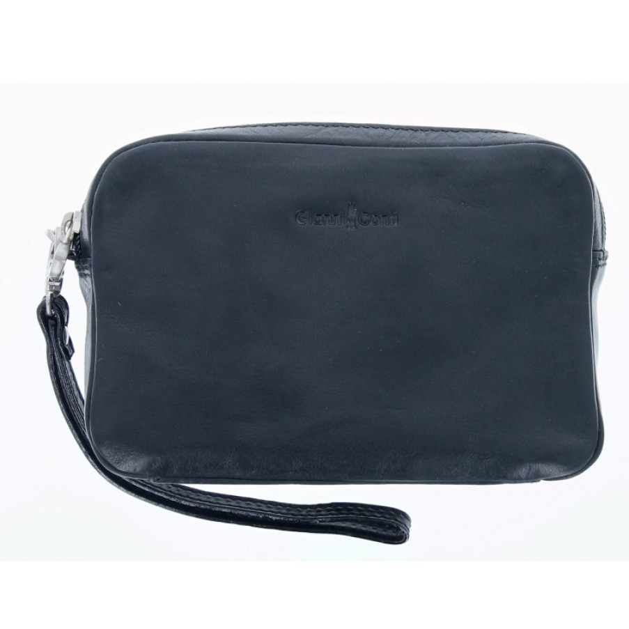 Men'S Gianni Conti | 915014 Wash Bag - Black