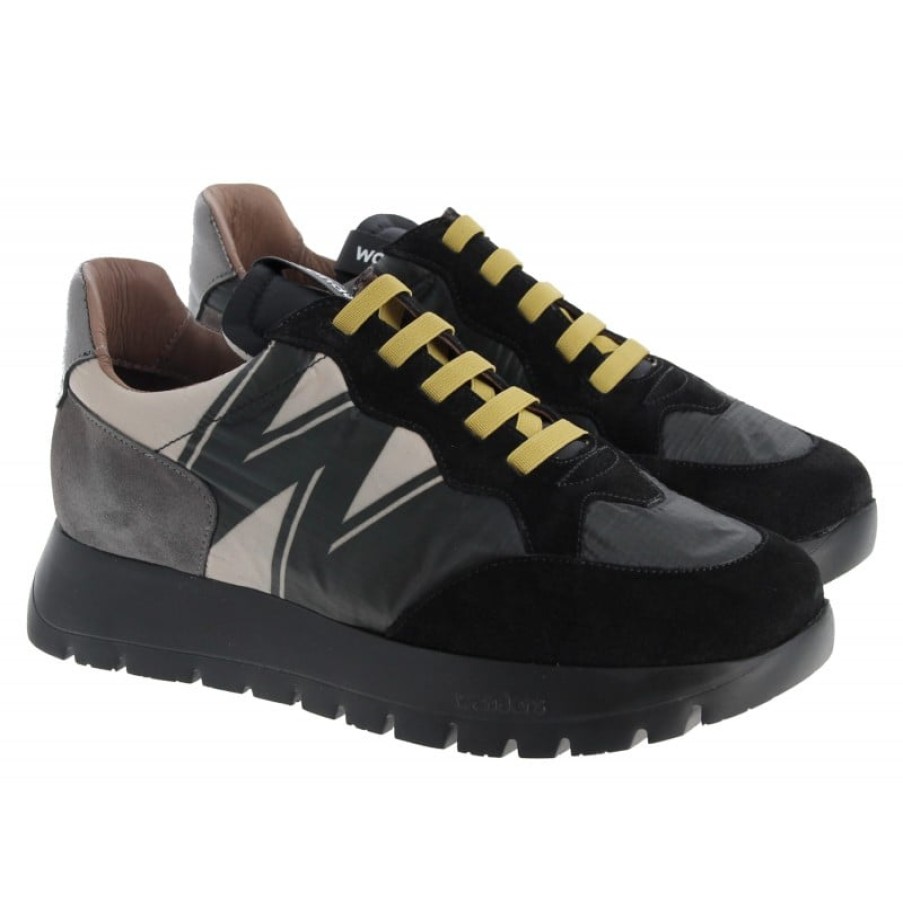 Women'S Wonders | A-2452-T Trainers - Black Combi