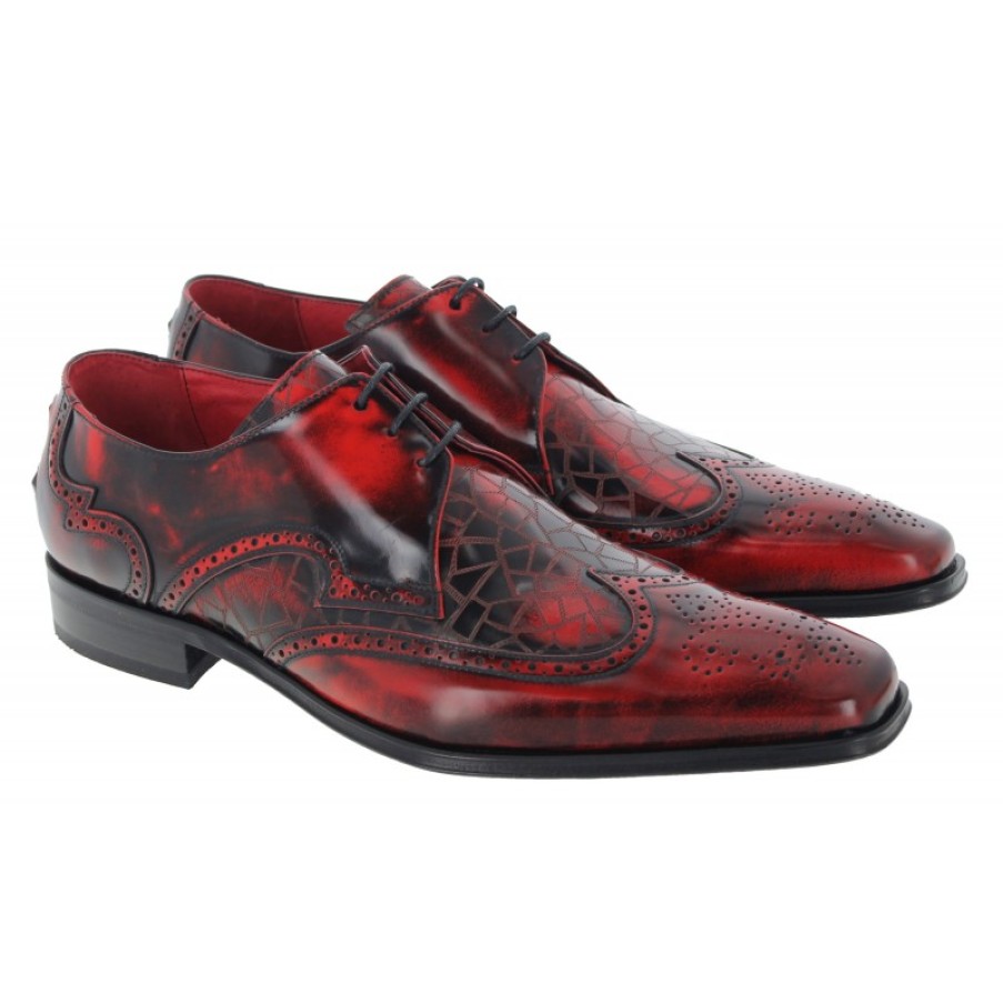 Men'S Jeffery West | K804 Shoes - Red Leather