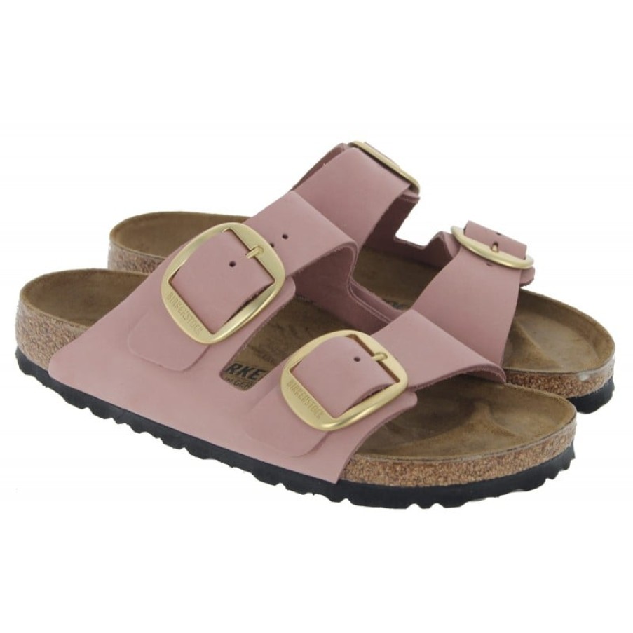 Women'S Birkenstock | Arizona Big Buckle 1024074 Sandals - Old Rose Nubuck Leather