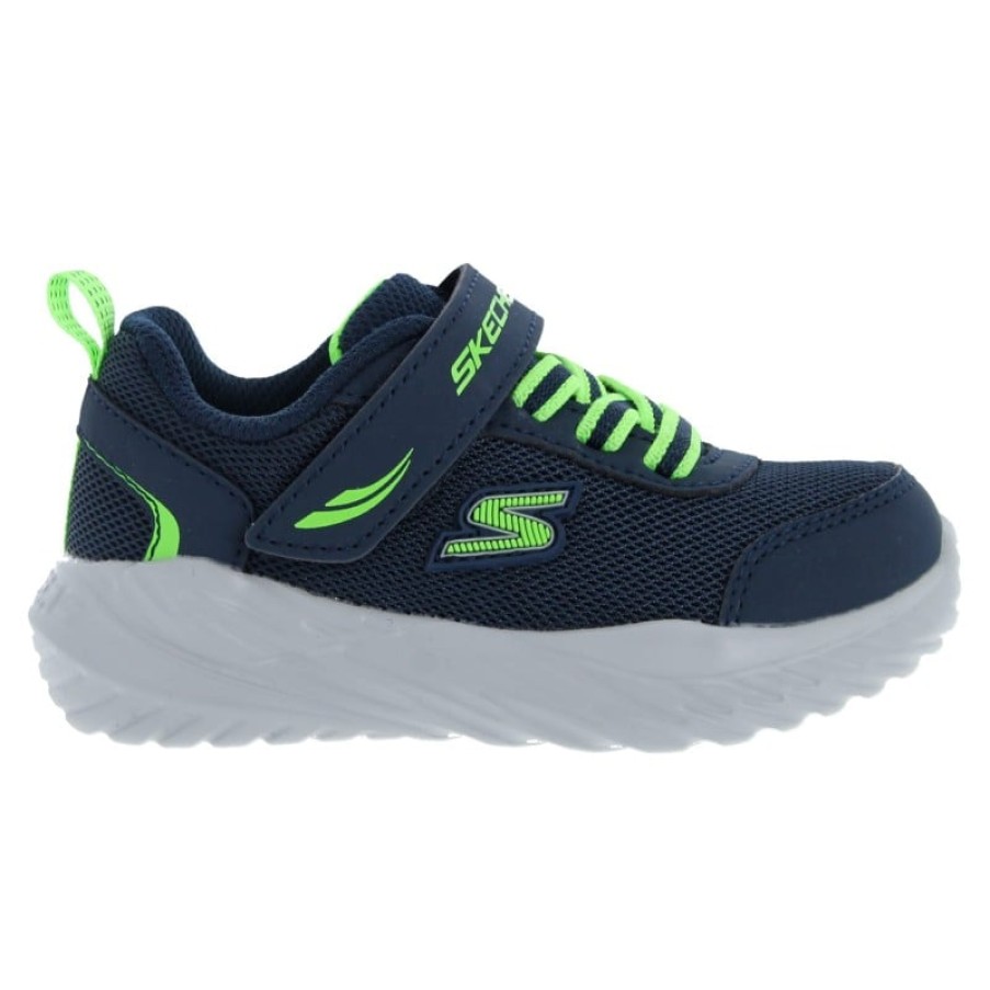 Children'S Skechers Boys Trainers | Nitro Sprint 407308N Trainers - Navy / Lime