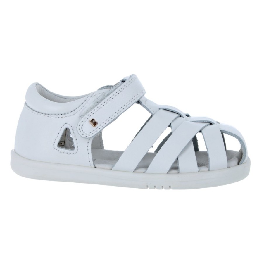 Children'S Bobux Girls Sandals | I Walk Tropicana Ii 6383 Closed Toe Sandals - White