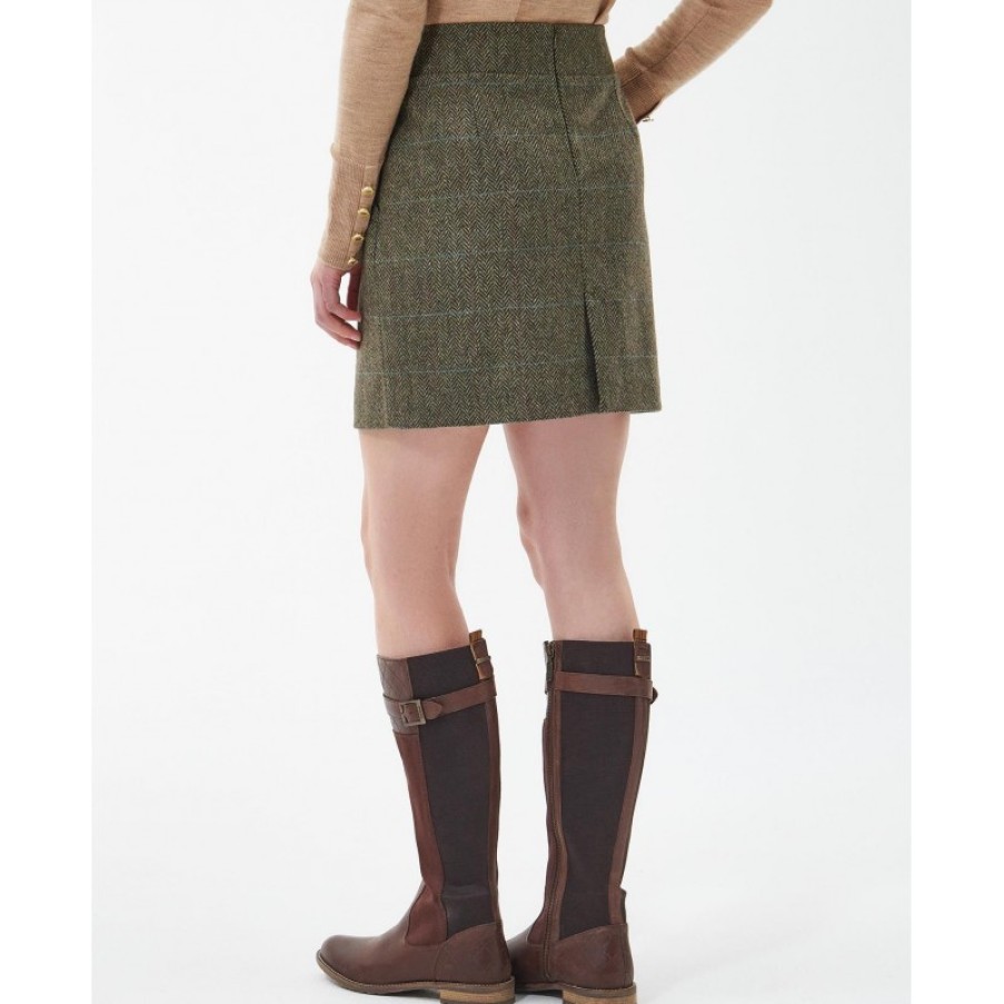 Women'S Barbour | Birch Skirt Lsk0062 - Windsor Check Wool