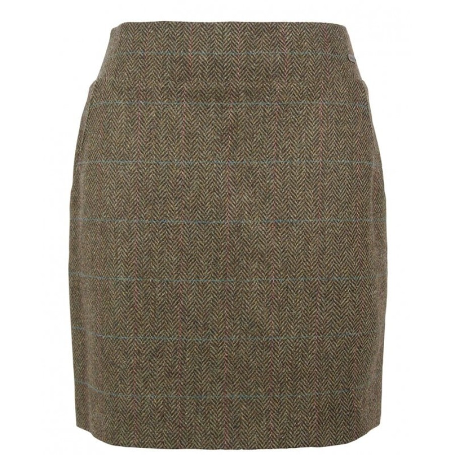 Women'S Barbour | Birch Skirt Lsk0062 - Windsor Check Wool