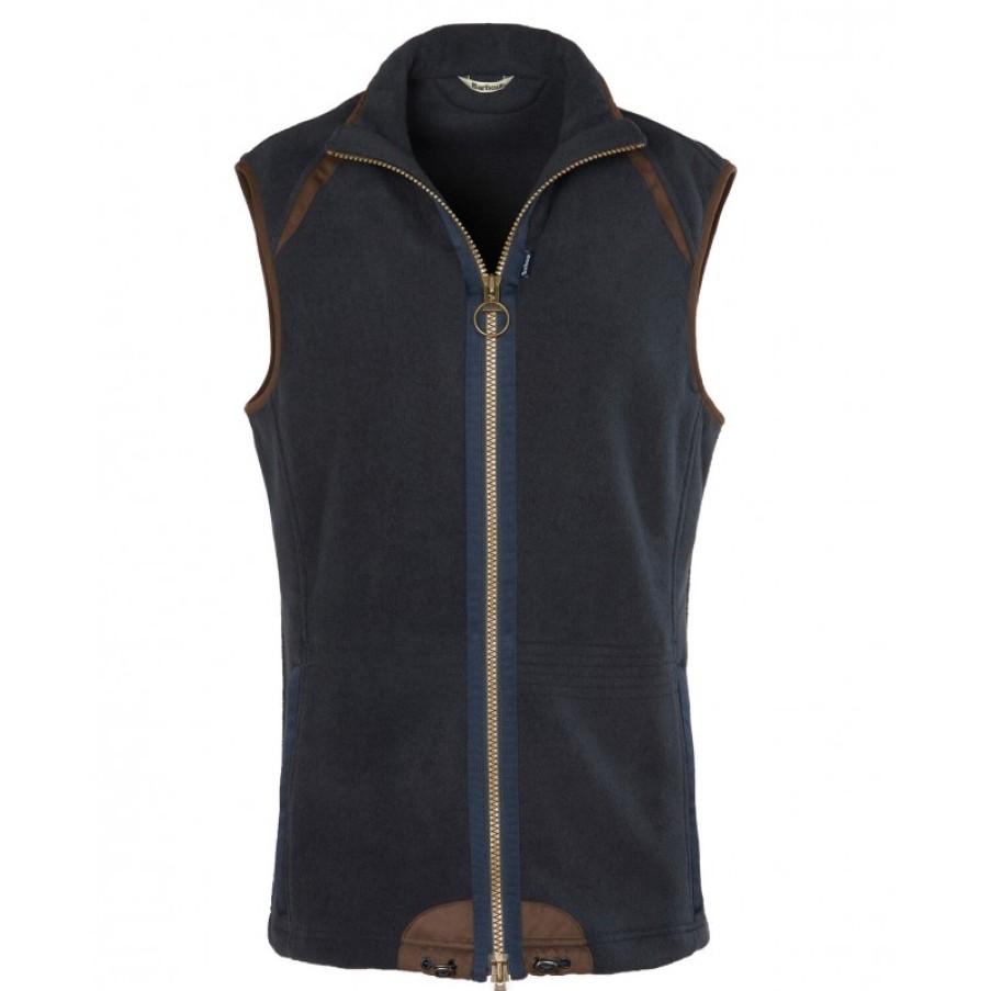 Men'S Barbour | Langdale Fleece Gilet Mfl0079 - Navy Textile