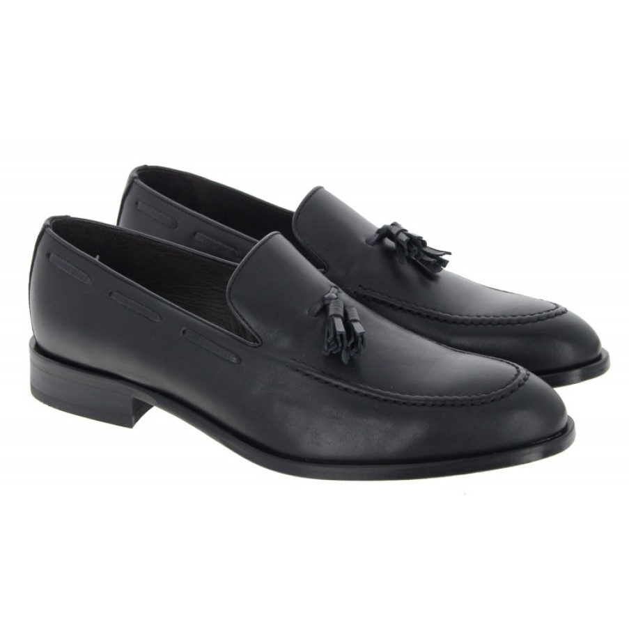 Men'S The Golden Boot | Golden Boot Massimo 4515 Loafers - Black Leather