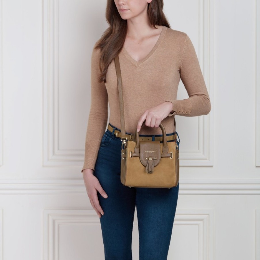 Women'S Fairfax and Favor | Fairfax & Favor Mini Windsor Handbag - Tan Suede