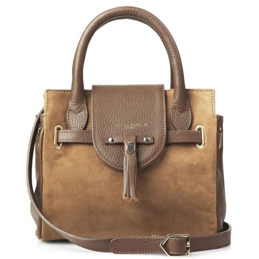 Women'S Fairfax and Favor | Fairfax & Favor Mini Windsor Handbag - Tan Suede