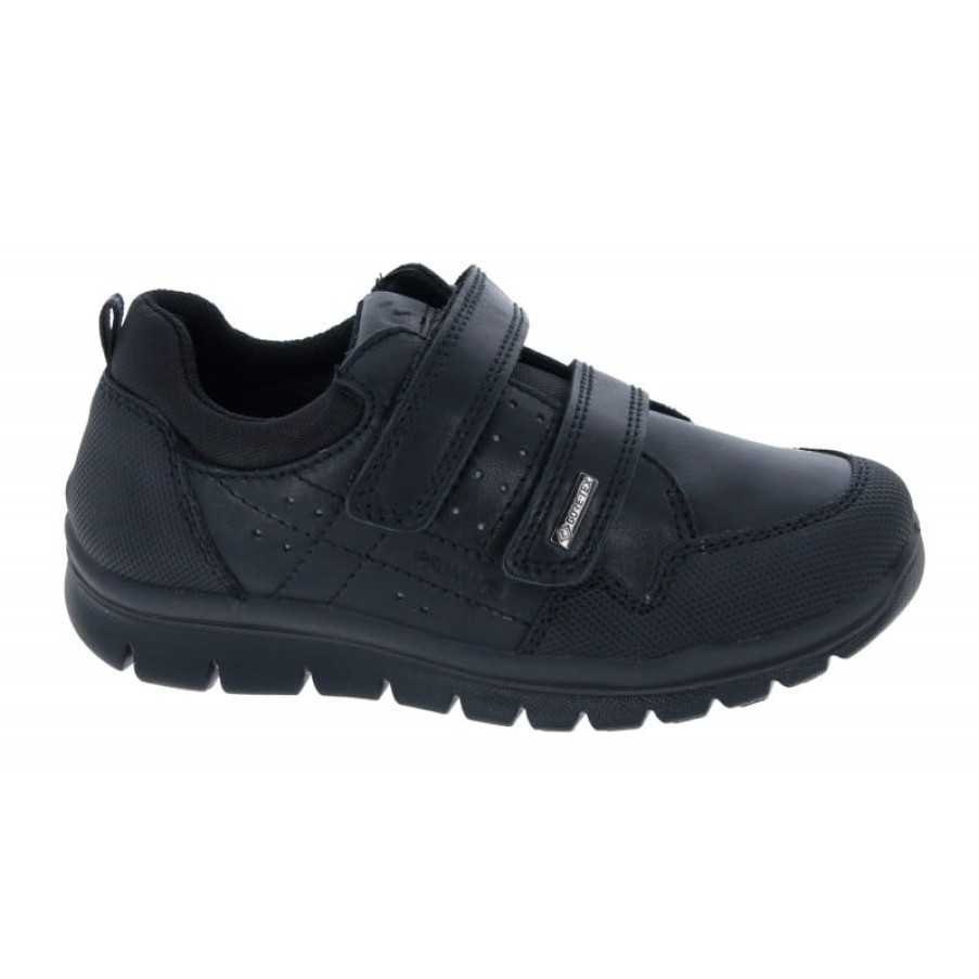 Children'S Primigi Boys School Shoes | 6395600 School Shoes - Black Leather