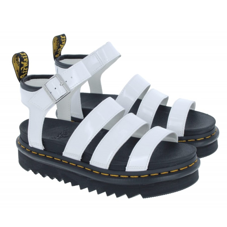 Women'S Dr. Martens | Blaire Sandals - White Patent