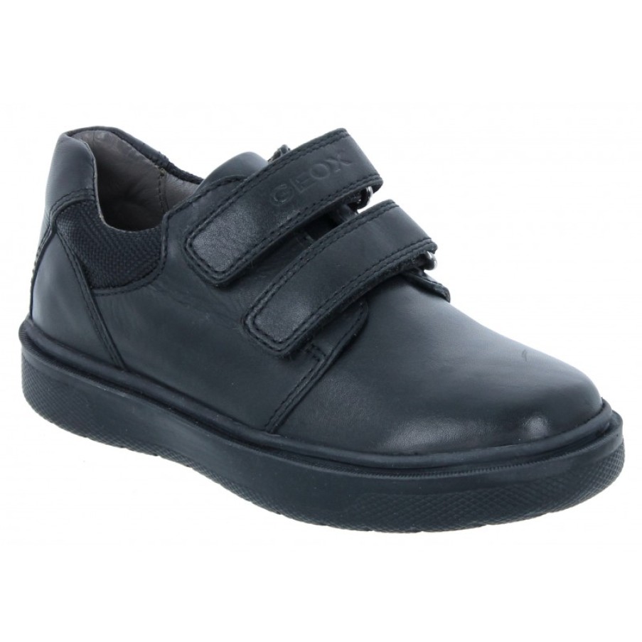 Children'S Geox Boys School Shoes | Riddock Boy J847Sh School Shoes - Black Leather