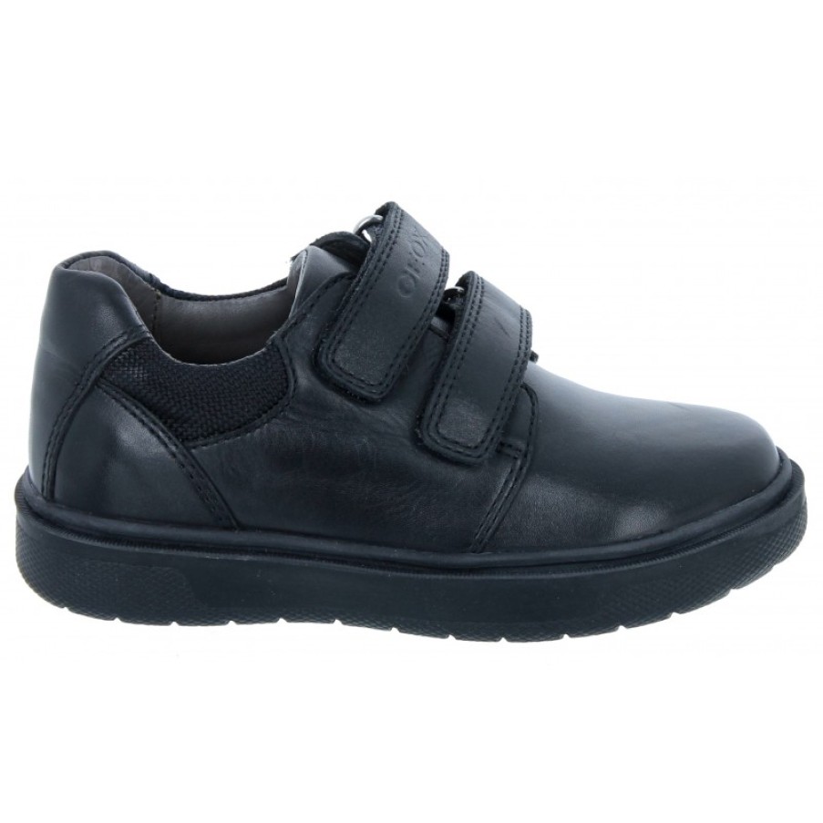 Children'S Geox Boys School Shoes | Riddock Boy J847Sh School Shoes - Black Leather