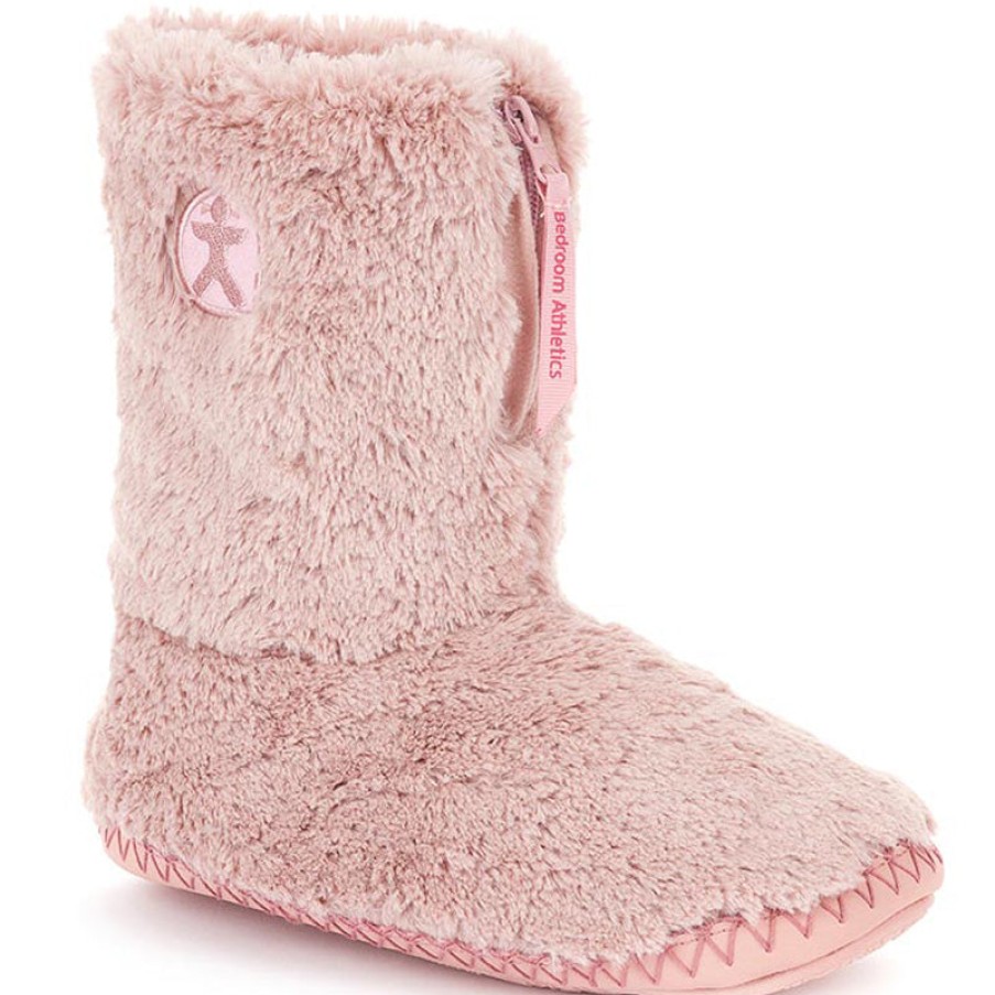 Women'S Bedroom Athletics | Marilyn Faux Fur Slipper Boots - Pink