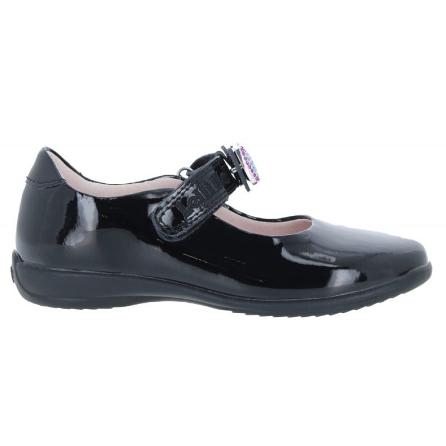 Children'S Lelli Kelly Girls School Shoes | Erin 2 Lk8116 School Shoes - Black Patent