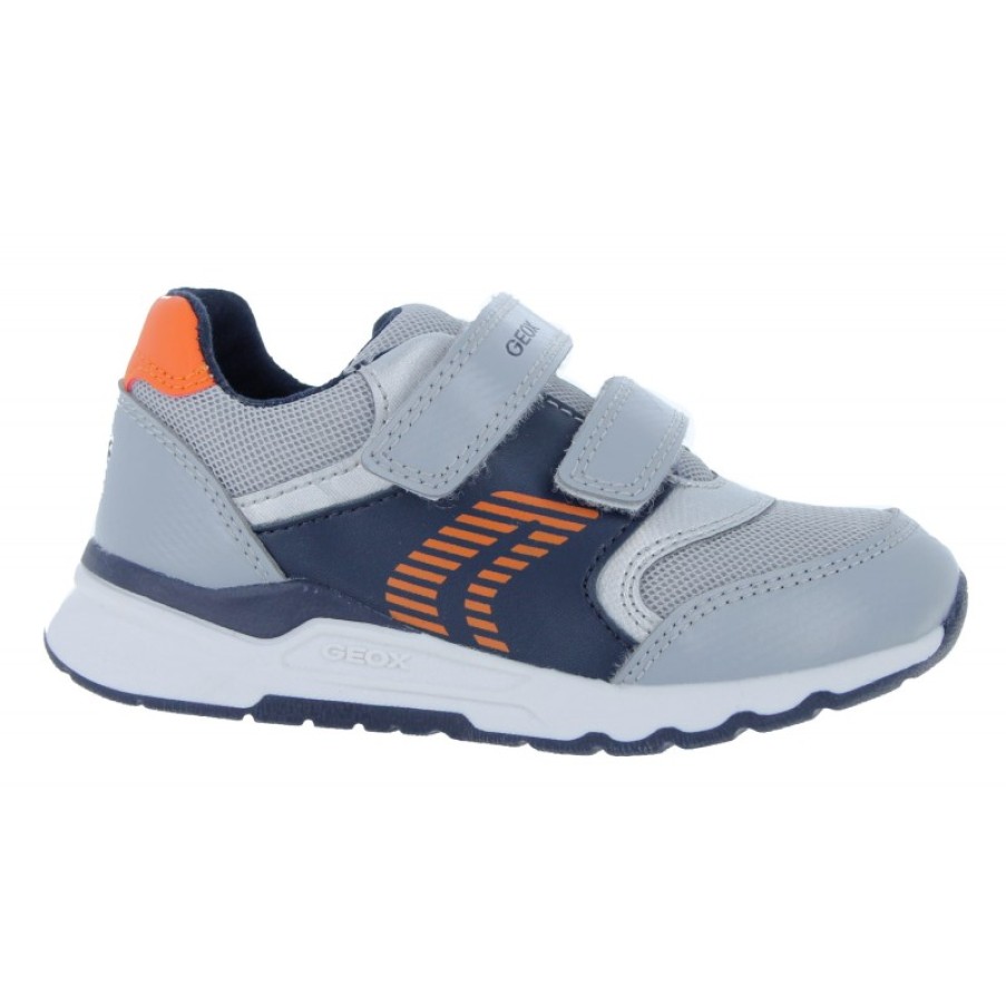 Children'S Geox Boys Trainers | B264Ya B Pyrip Trainers - Grey/Lt Grey