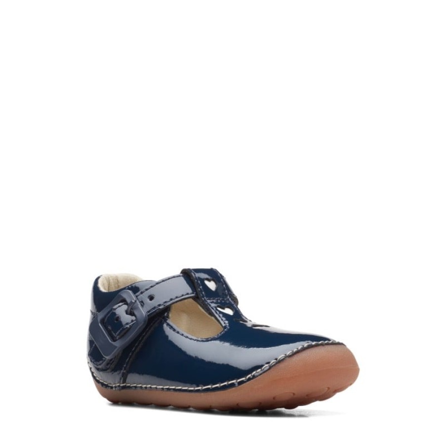 Children'S Clarks Girls First Shoes | Tiny Beat Toddler Shoes - Navy Patent