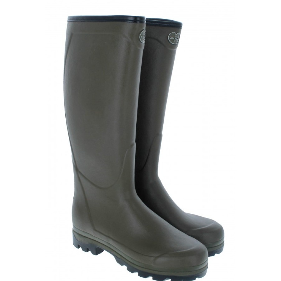 Men'S Le Chameau | Country Cross Neoprene Mens Wellingtons 2906- Vert Chameau