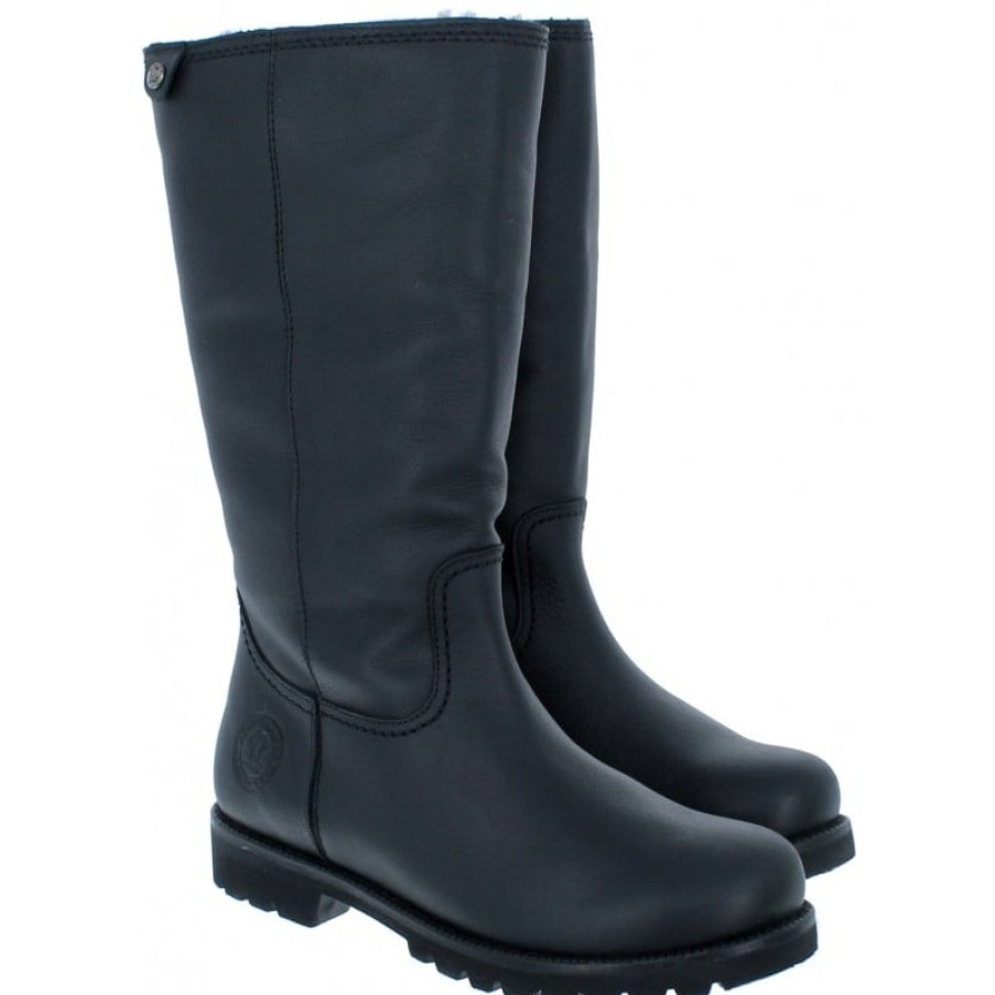 Women'S Panama Jack | Bambina Igloo Boots - Black Leather