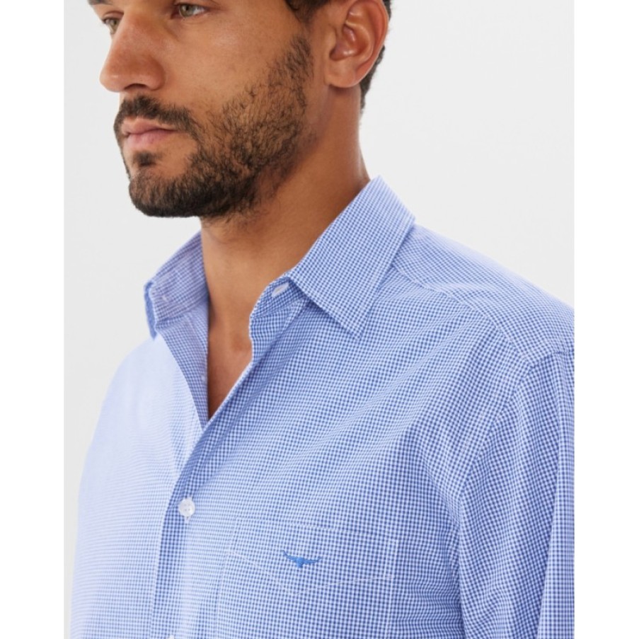 Men'S R. M. Williams | Coalcliff Shirt - Blue Cotton