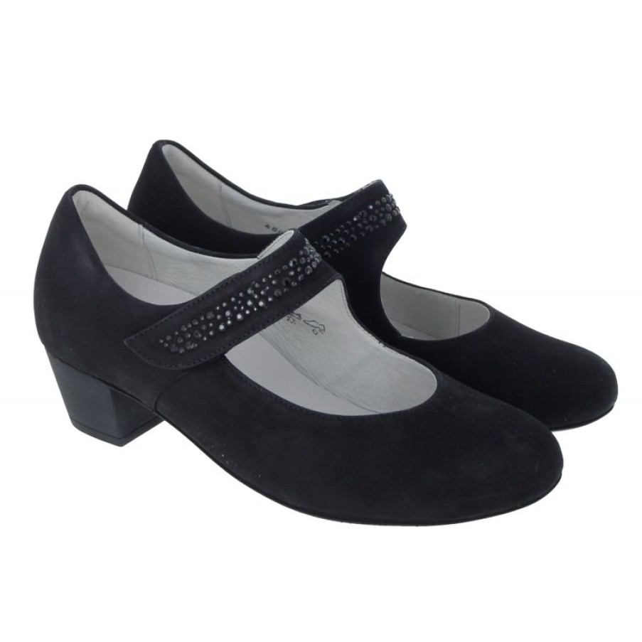 Women'S Waldlaufer | Hilaria 358311 Shoes - Black Nubuck