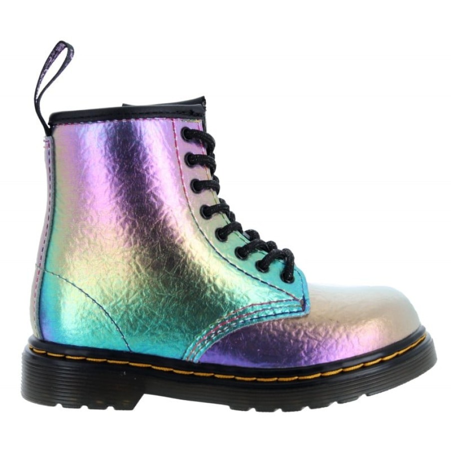 Children'S Dr. Martens Girls Boots | 1460 Junior Boots - Multi Rainbow Crinkle