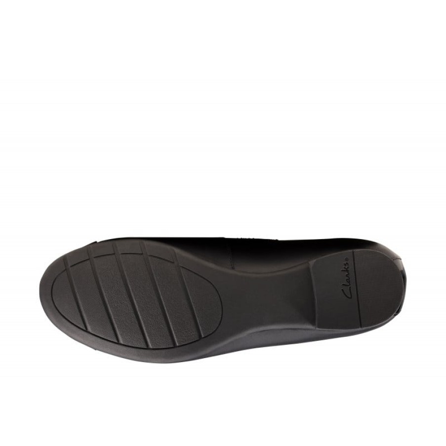 Children'S Clarks Girls School Shoes | Scala Dawn Youth School Shoes - Black Leather