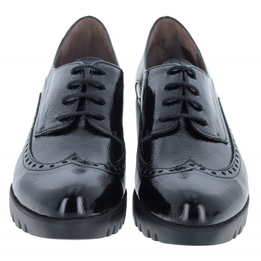 Women'S Wonders | C-3350 Lace- Up Shoes - Black Patent