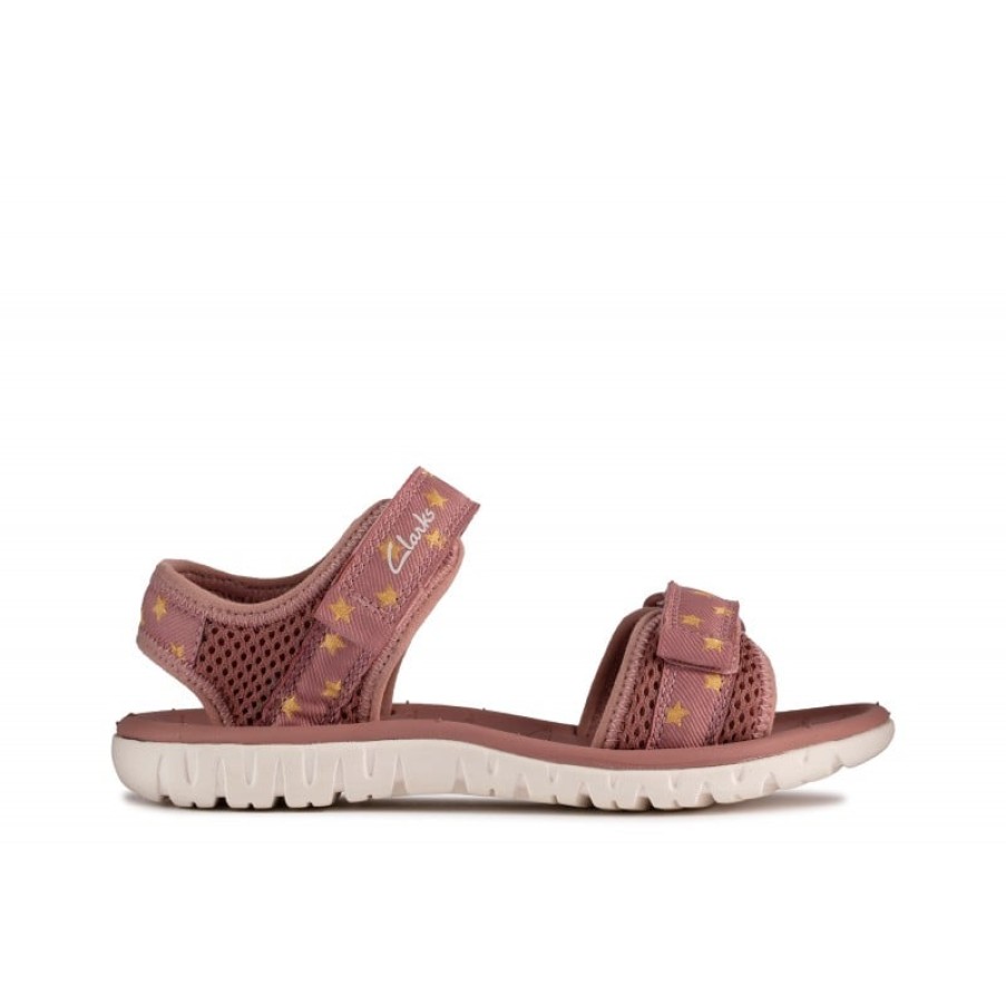 Children'S Clarks Girls Sandals | Surfing Tide Kids Sandals - Dusty Pink