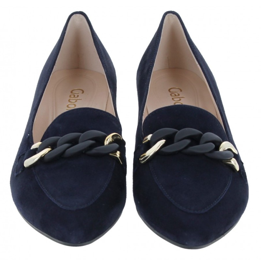 Women'S Gabor | Hoolie 31.441 Blue Court Shoes - Atlantik Suede