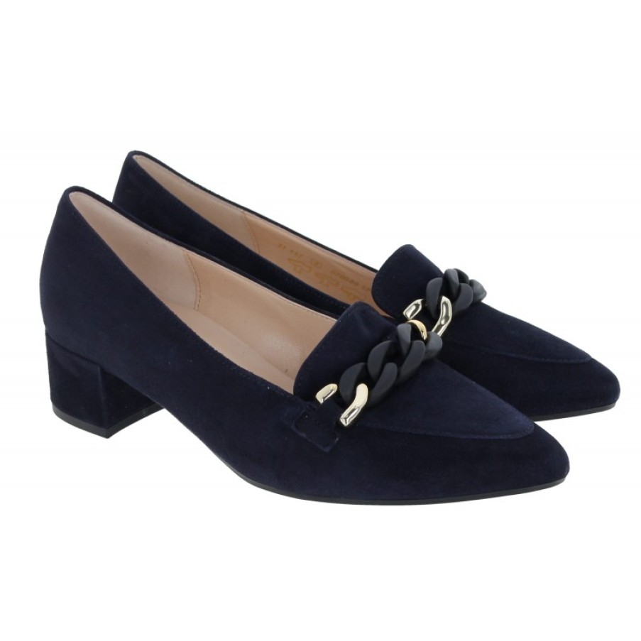 Women'S Gabor | Hoolie 31.441 Blue Court Shoes - Atlantik Suede