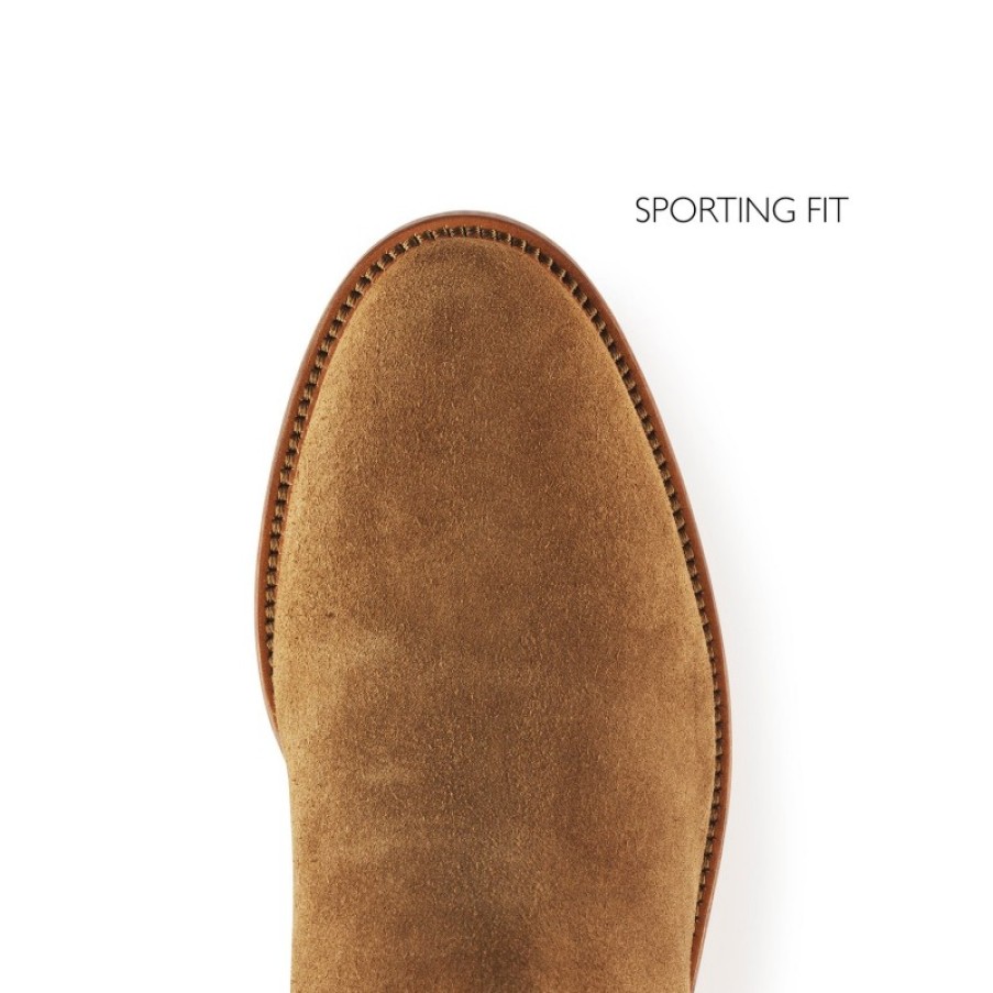 Women'S Fairfax and Favor | Fairfax & Favor Sporting Fit Regina Heeled Boots - Tan Suede