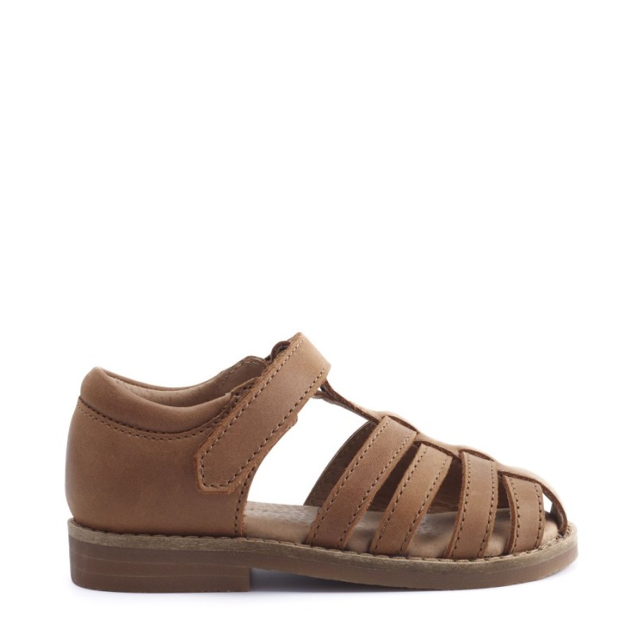 Children'S Start-Rite Boys Sandals | Coastal Closed Toe Sandals - Tan Leather