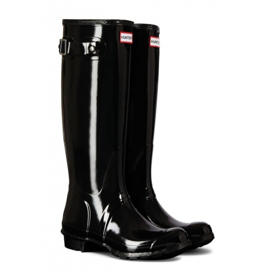 Women'S Hunter | Womens Original Tall Gloss Wft1000Rgl Wellingtons - Black